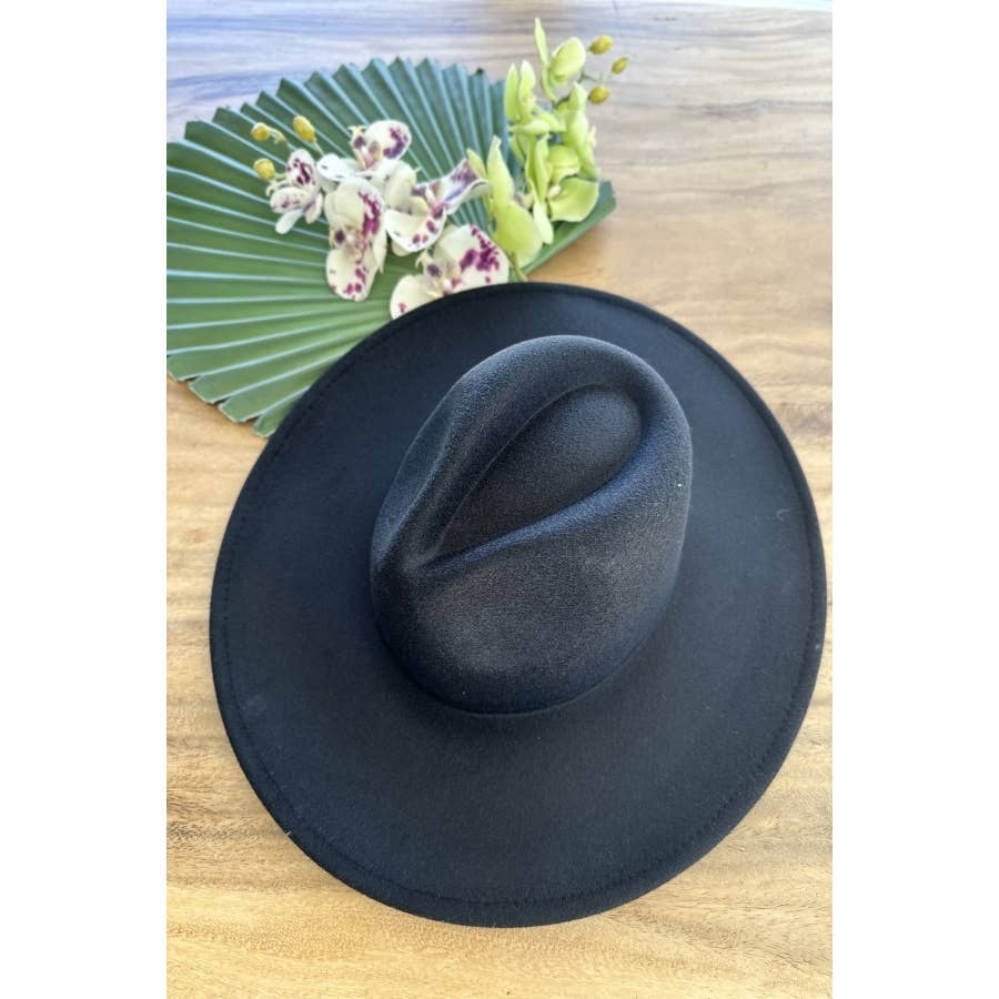 VEGAN FELT PANAMA HAT: WHITE / ONE SIZE