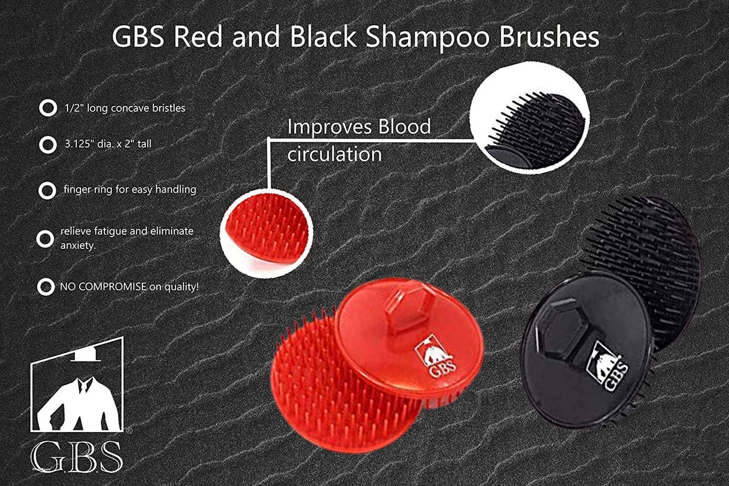 Shampoo scalp brushes 3.125" diameter