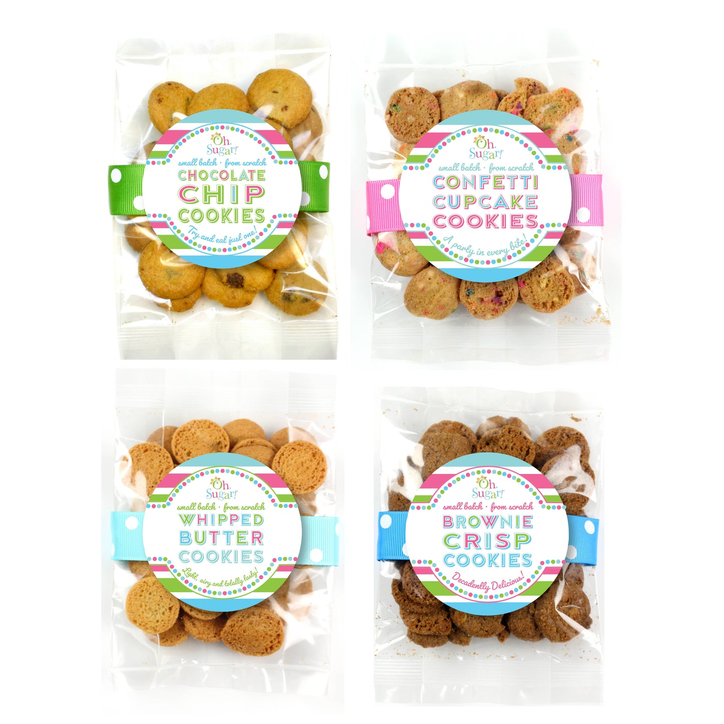 Cookie Tub - Everyday Mixed Flavor Bags: Four Assorted Flavors - 3 Jars each flavor
