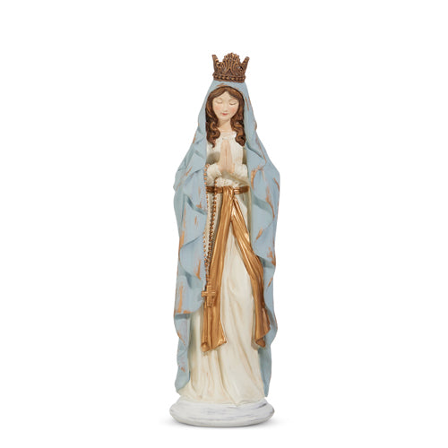 Crowned Praying Virgin Mary Statue