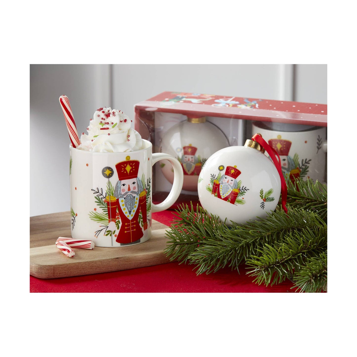 Nutcracker Mug & Ornament Set - Red Multi