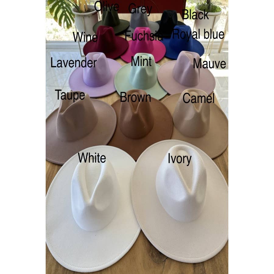 VEGAN FELT PANAMA HAT: WHITE / ONE SIZE