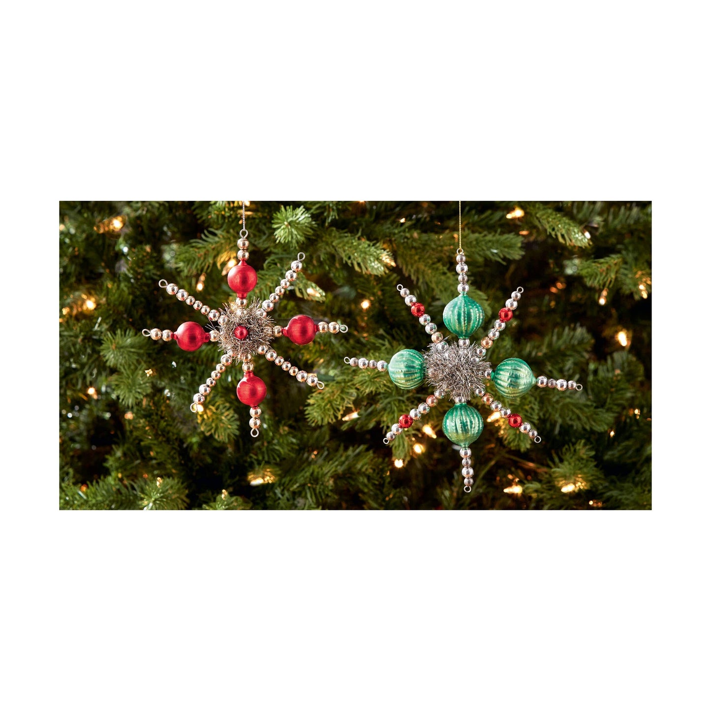 Vintage Star Ornament - Green