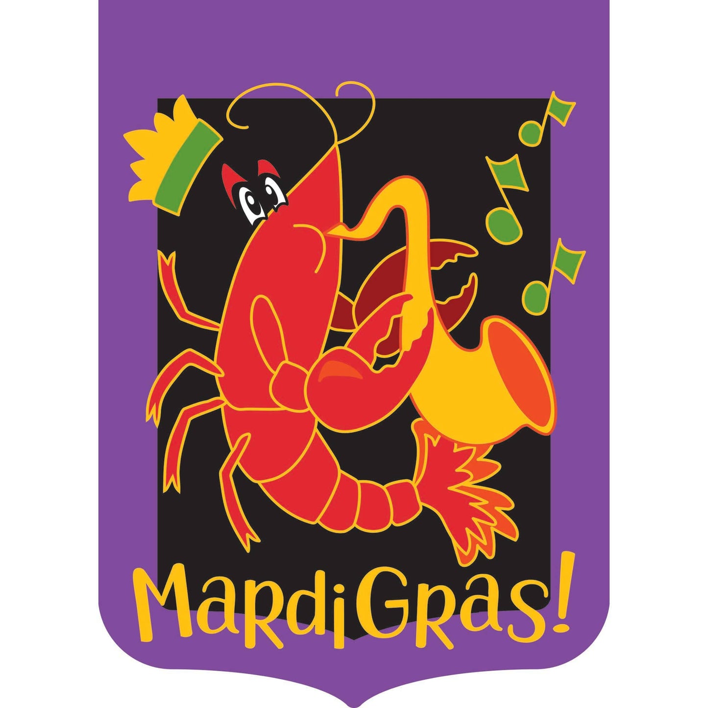 Crawfish Mardi Gras-Garden Flag