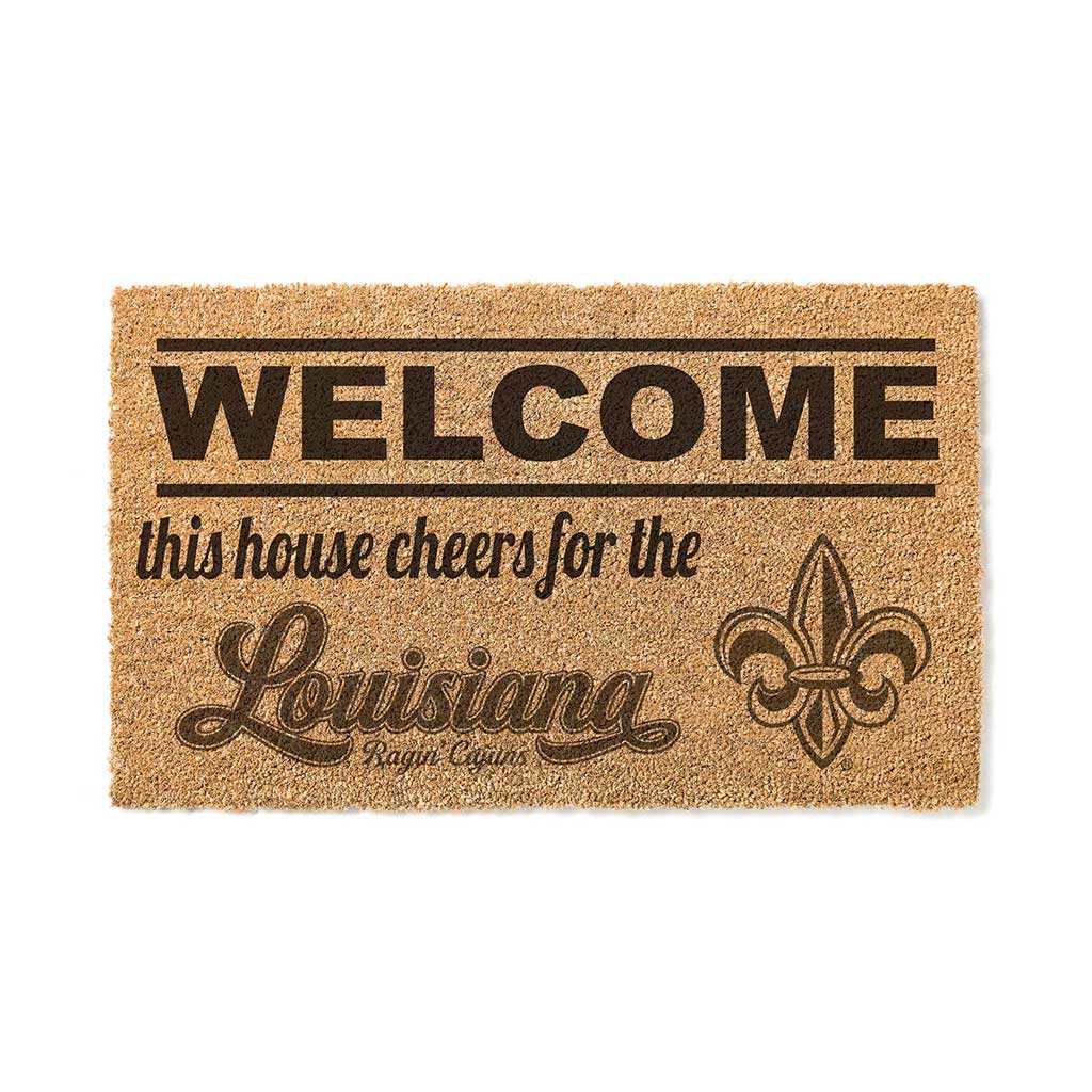 Coir Doormat Welcome Louisiana State Lafayette Ragin Cajuns