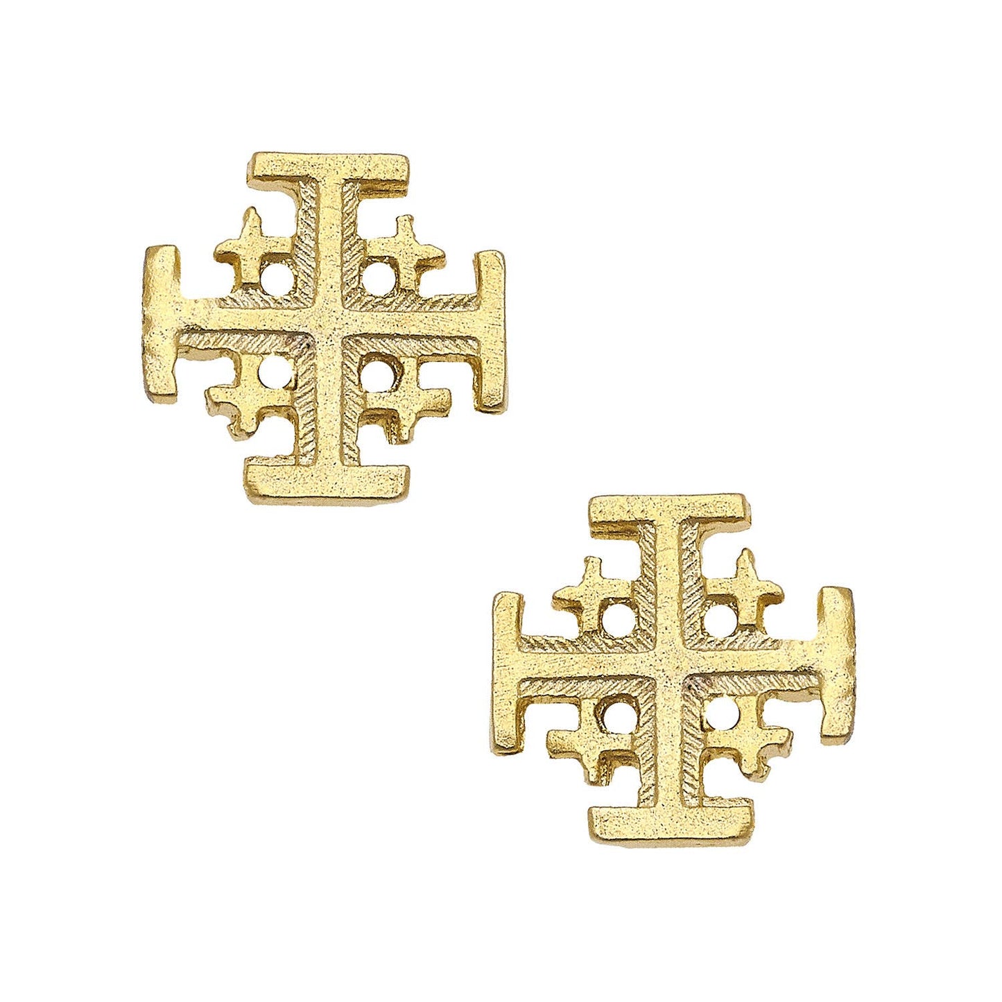 Gold Multi Cross Stud Earring