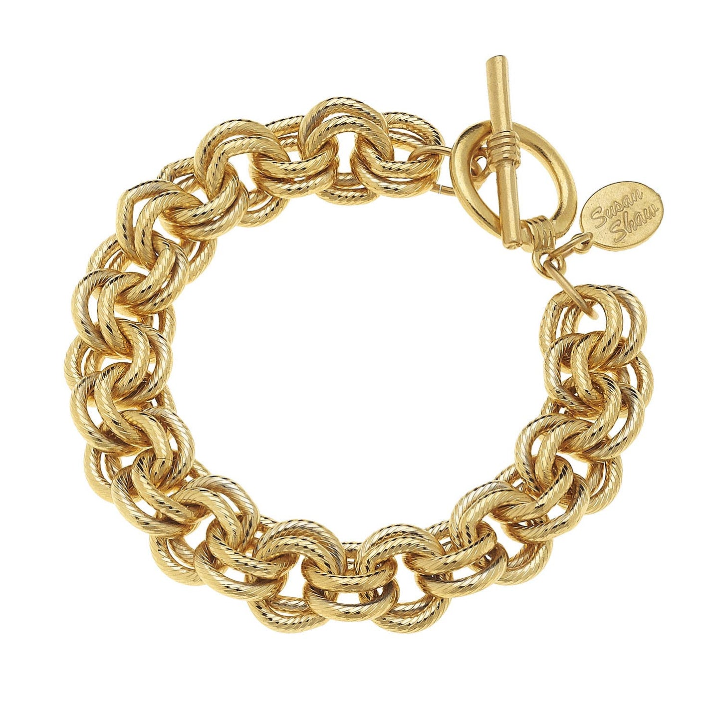 Gold Double Link Chain Bracelet