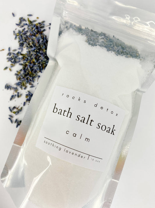 Calm Bath Salt Soak- Soothing Lavender
