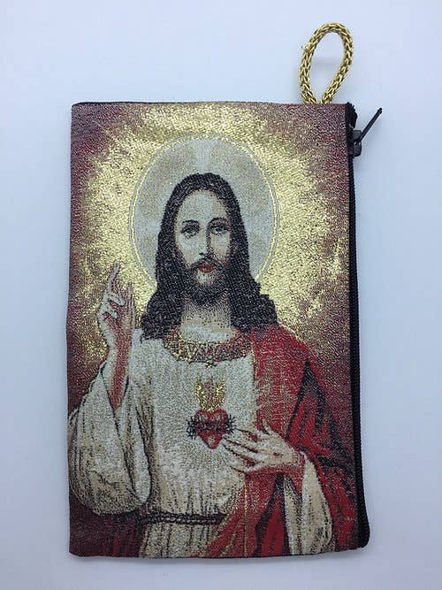 MD Rosary Pouch  – ORTH Sacred Heart of Jesus      (4" x 6")