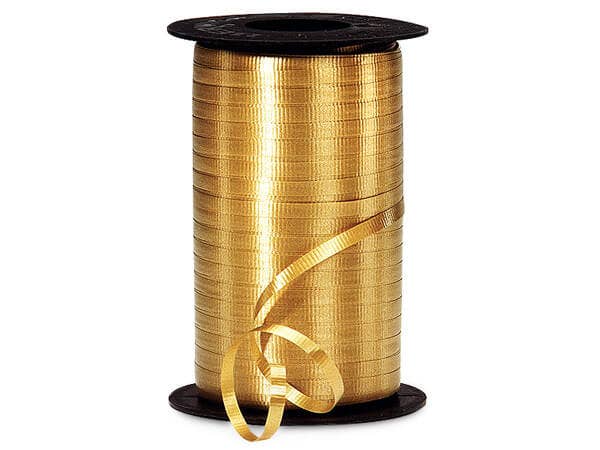 Poly Curling Ribbon Colors: 1 Pack / 3/16"x500 yards / Holiday Gold Curling