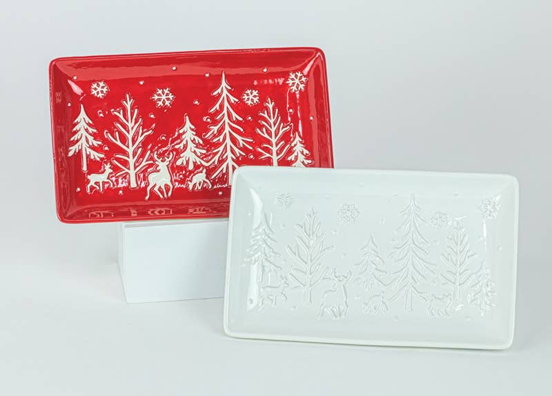 RED AND WHITE WINTER PLATE 2 AST