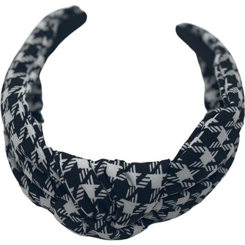 Black Houndstooth Headband