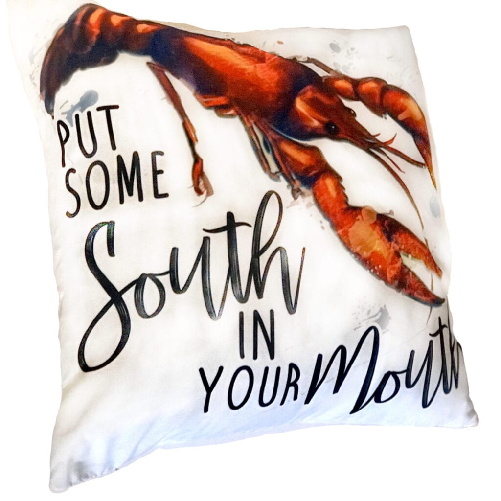 Put Some South in Your Mouth® Crawfish Pillow