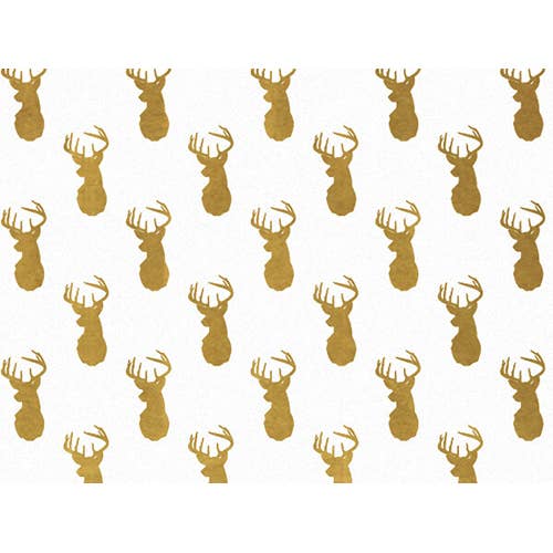 Christmas Print Tissue Paper Sheets: 120 Pack / Golden Deer