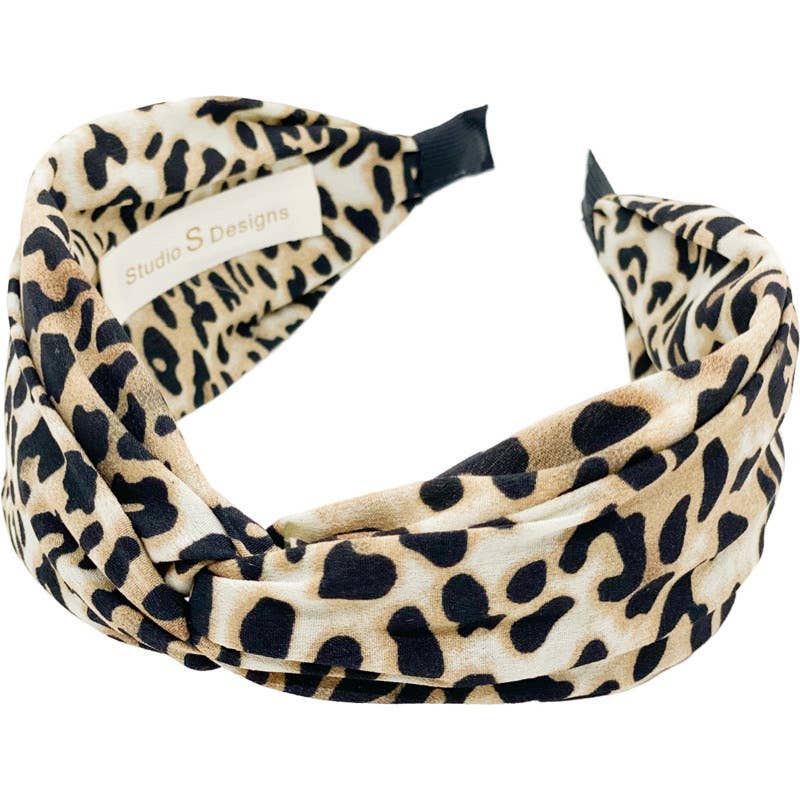 Ivory Leopard Headband