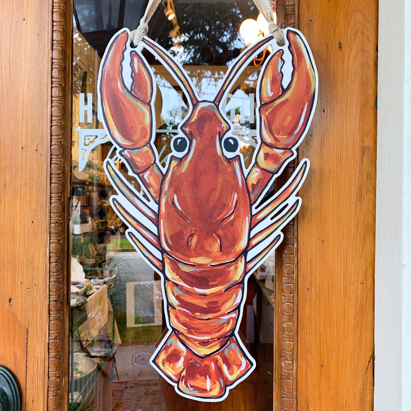 Crawfish Door Hanger - Southern Boil Outdoor Welcome Decor
