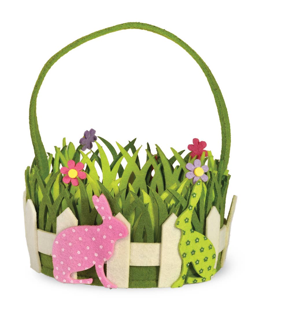 Polka Dot Felt Bunny Easter Basket