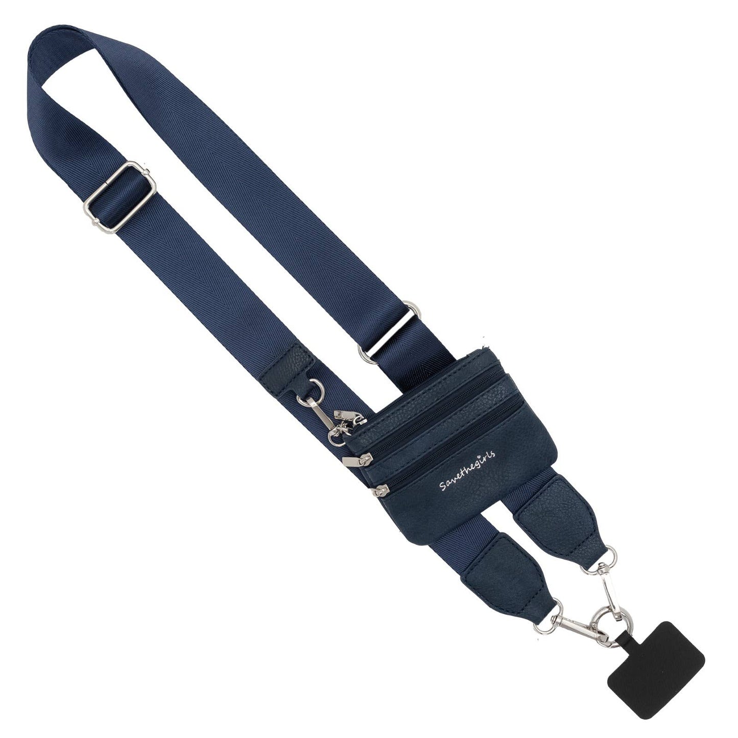 Clip & Go Crossbody Strap with Pouch - Neutral Collection: Navy